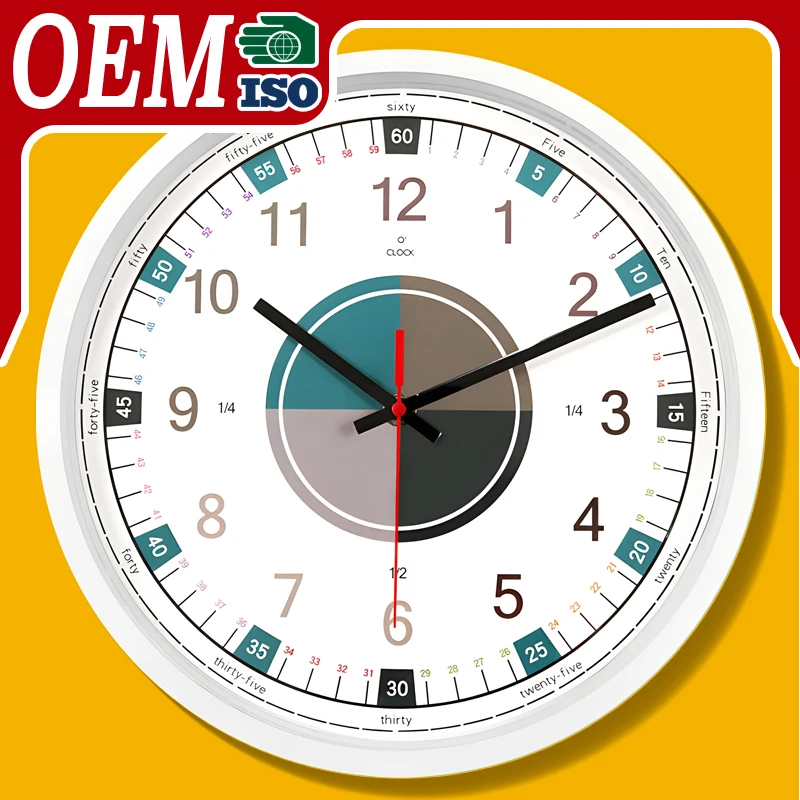 Modern Simple Home Decorative Quartz Clock OEM/ODM Design Kids Wall Clock DIY Features Wedding Occasion Bedroom Manufacturer Box