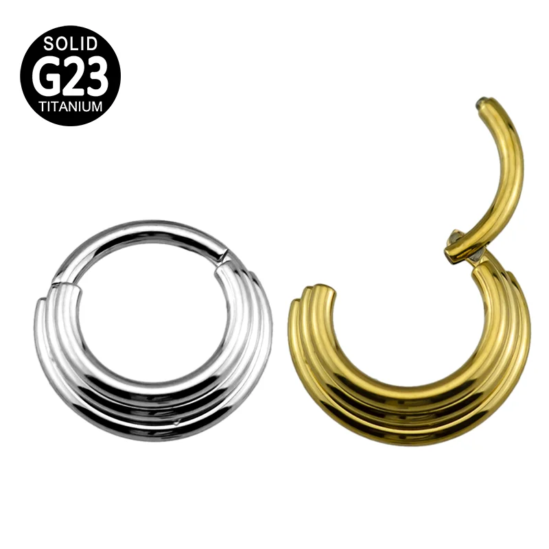GZN Implant Grade ASTM F136 Titanium Piercing Fashion Jewelry Circle Nose Rings Piercing G23 Body Jewelry for Men Women