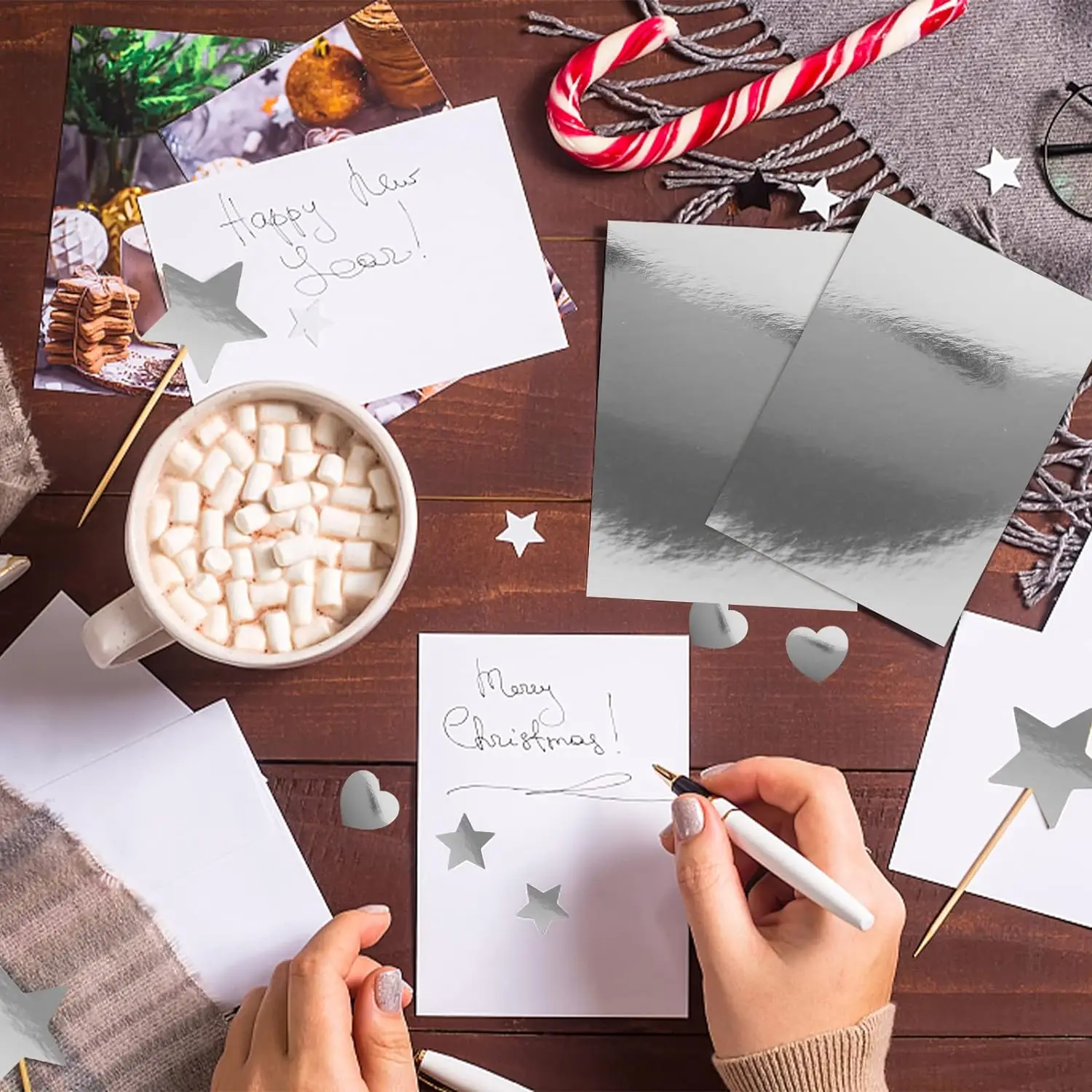 Metallic Cardstock Red Green Foil Mirror Cardstock Paper for Xmas Decorations Crafting, Card Making, DIY Project, Invitations