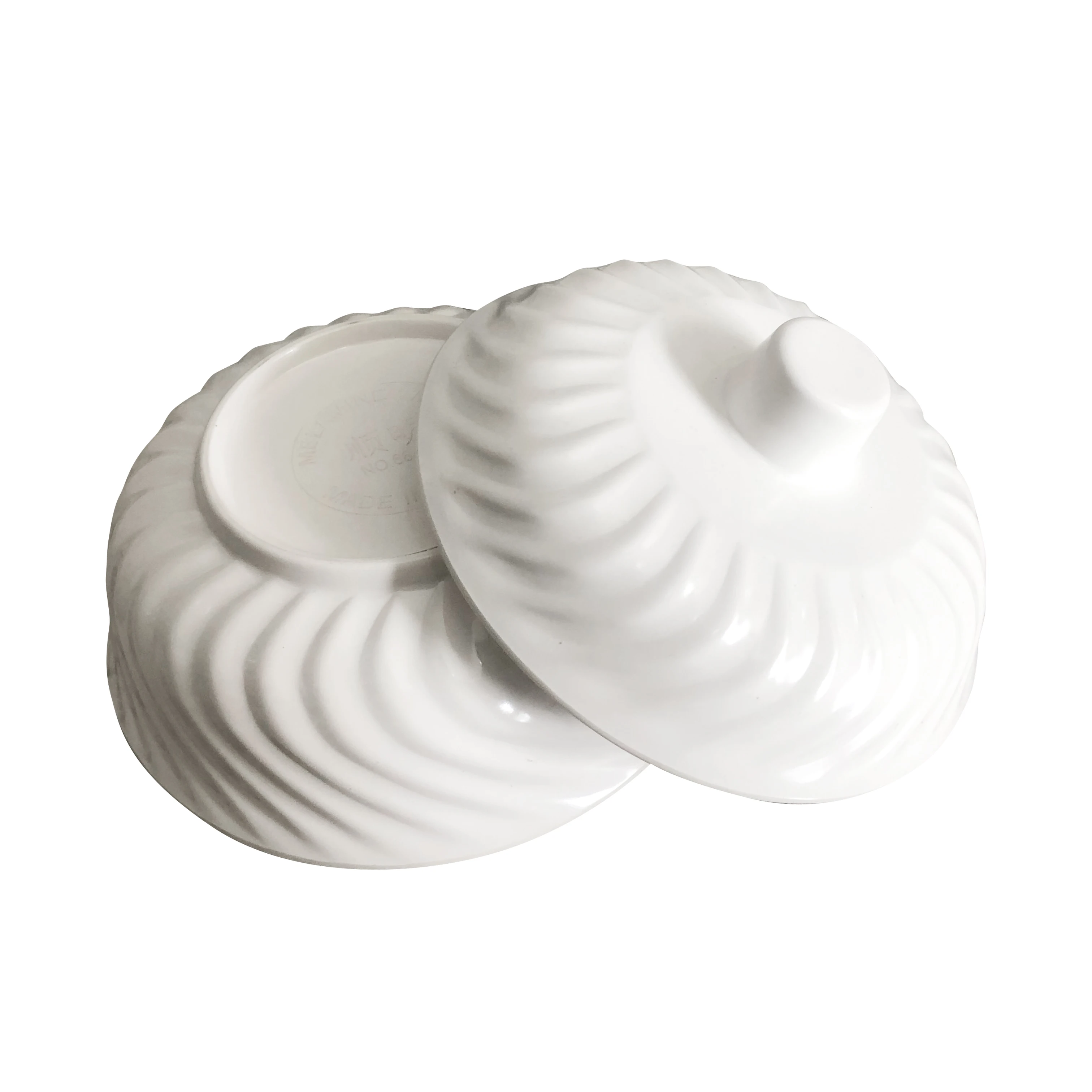 Odorless high quality white melamine soup cup with lid color customized