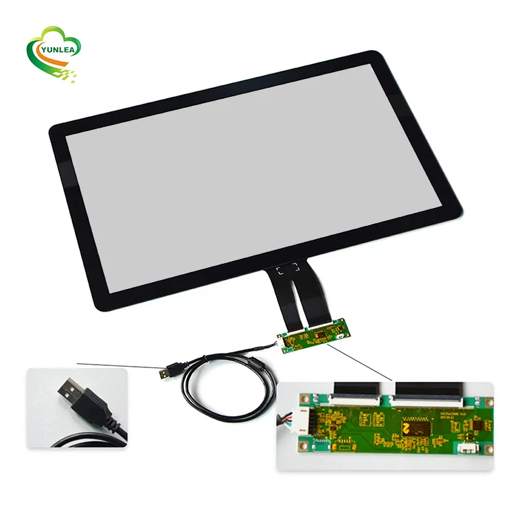 ILITEK 27 inch Touchscreen Transparent Tempered Glass Multi USB PCAP Capacitive Touch Screen Panel Kit