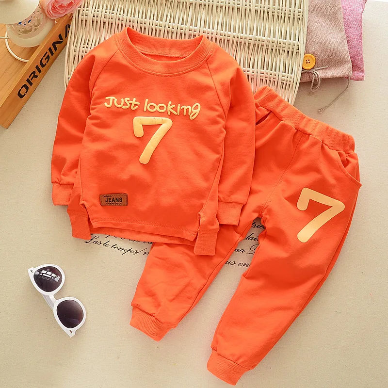 fashion casual autumn number pattern long sleeve 2-5 year baby toddler clothing kids boys clothes