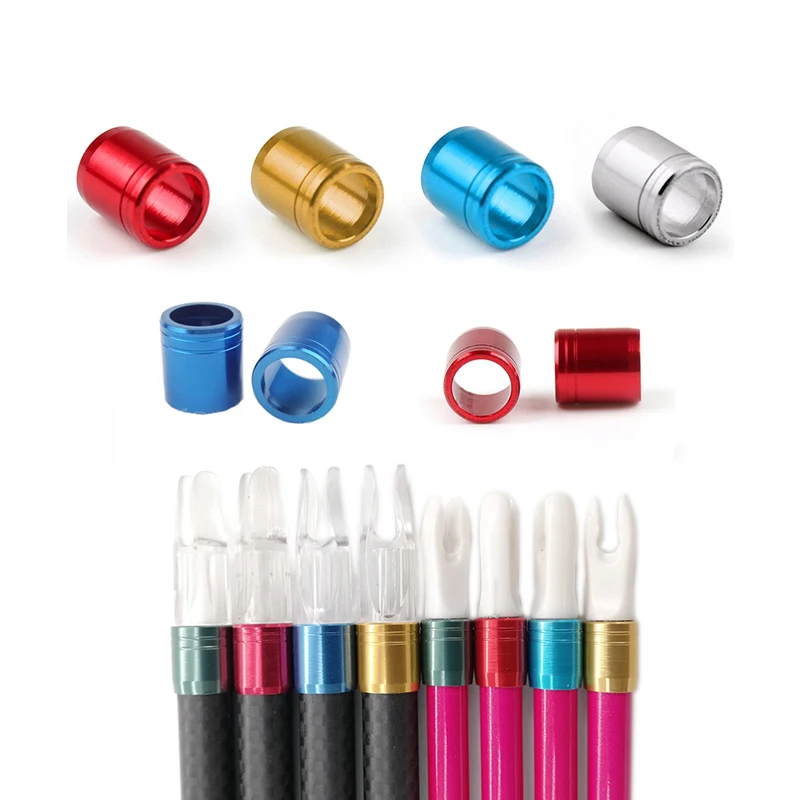 Pinals Archery Arrow Nock Collars Explosion-ring for ID6.2 or 4.2mm Shaft Bow Hunting