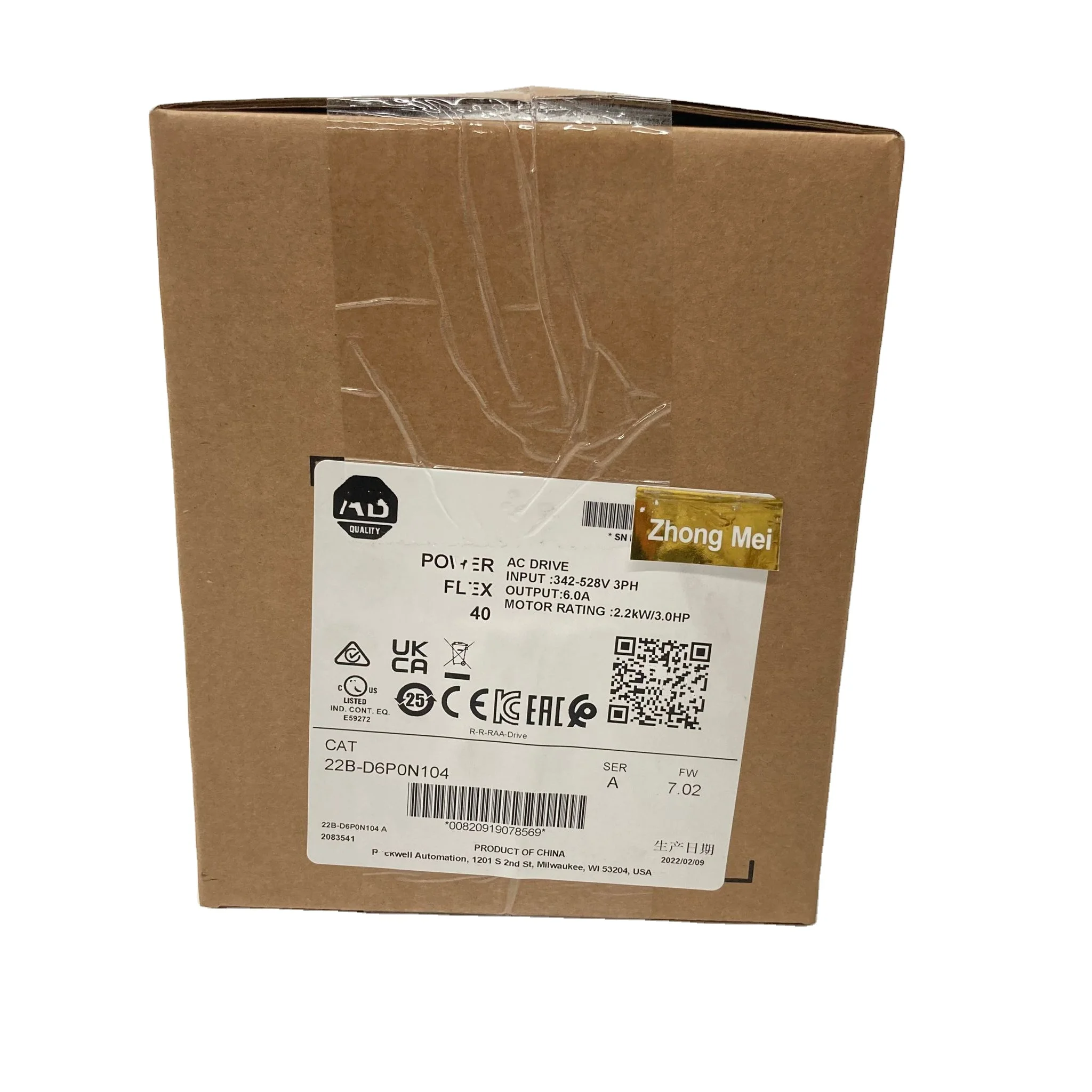 Brand new VFD 22B-D6P0N104 inverter converters 2.2 kW (3.0 HP) 22B-D6P0N104