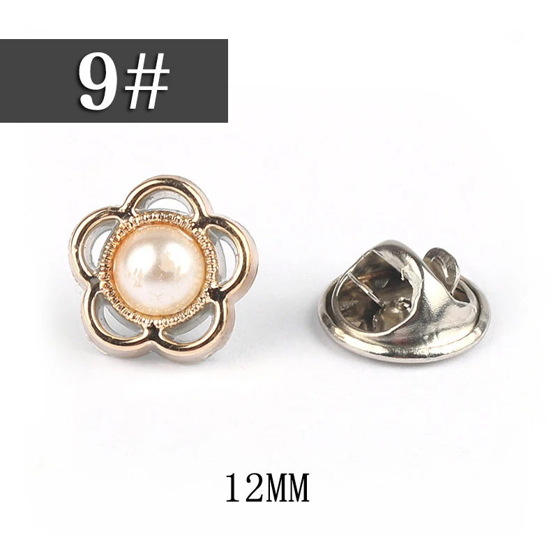 Fashion Anti-naked Brooch Button Custom No Sewing Shirt Collar Pin Button Popular Pearl Button