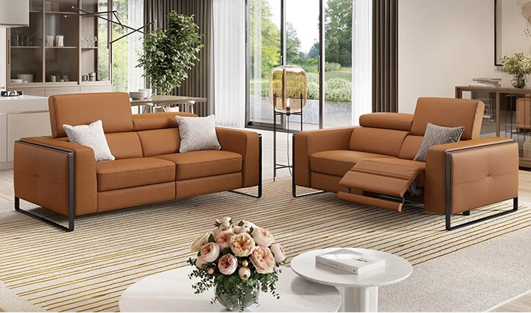 Love seat sofa modern recliner sofa set 3 2 1 couch living room sofas genuine leather recliner