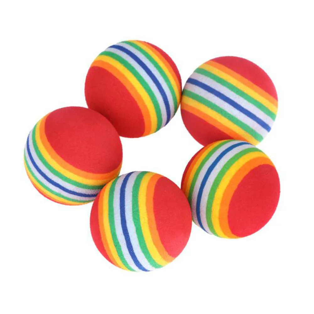 Foam Rainbow Balls Indoor Training  Practice Eva Sponge Foam Balls Swing Training Aids Golfing Golf Ball