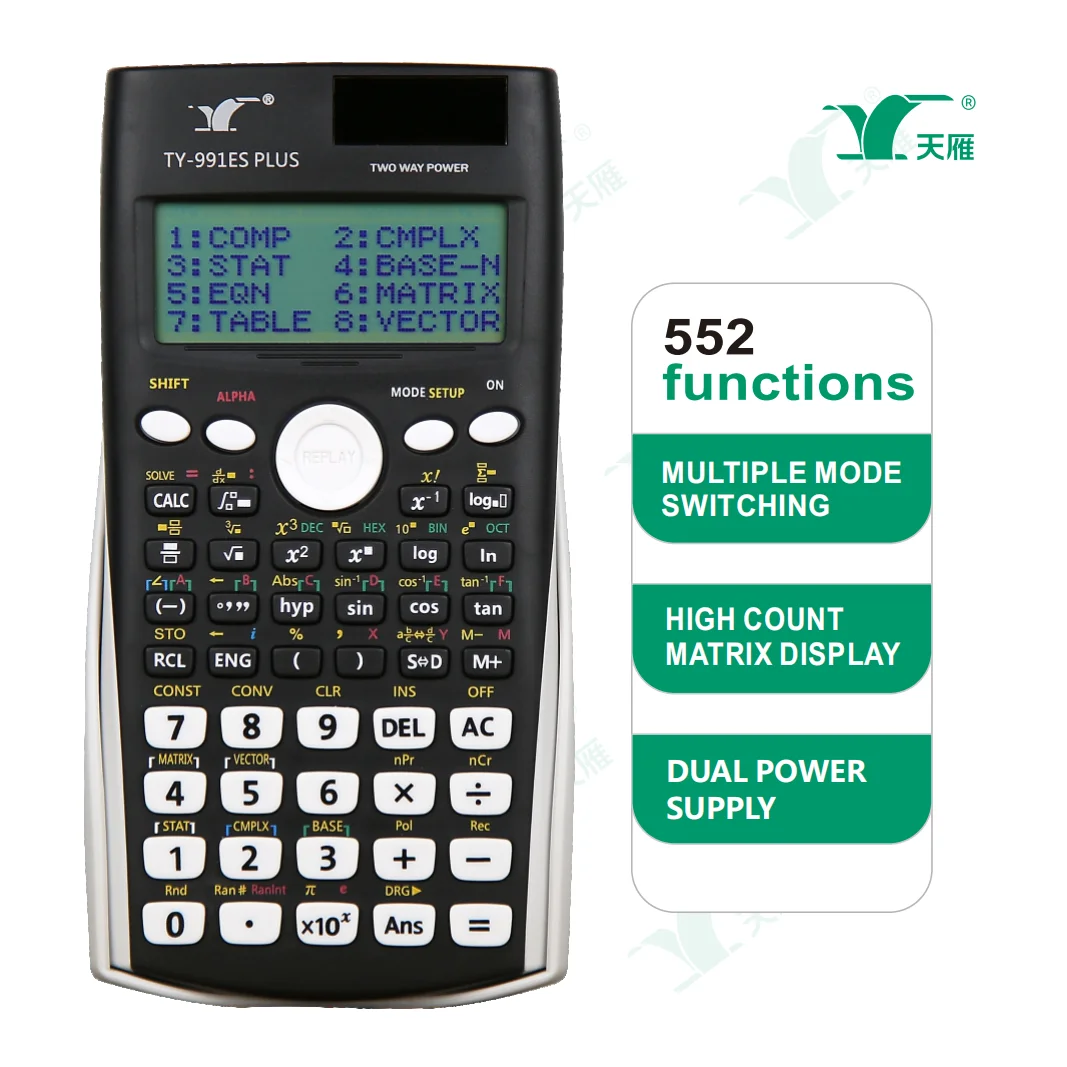 Professional FX 991ES Plus Custom Solar Electronic Scientific Calculator School Use Custom Logo Digital Students Mathematics