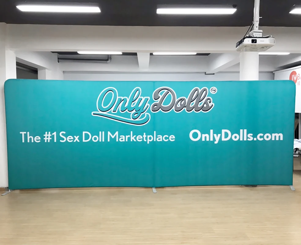 Popular Trade Show straight tension fabric Backdrop ez tube display Banner Custom Pillow case Straight backdrop