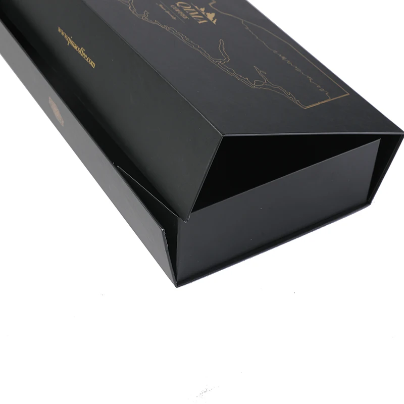 Custom designed black retro elegant low-key luxury mysterious foldable gift box