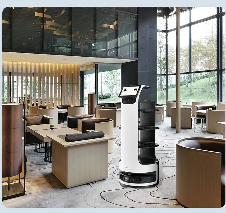 2024Intelligent Robot Food Delivery Restaurant Restaurant Automatic Service Waiter Serving Dishes Hotel Food Delivery