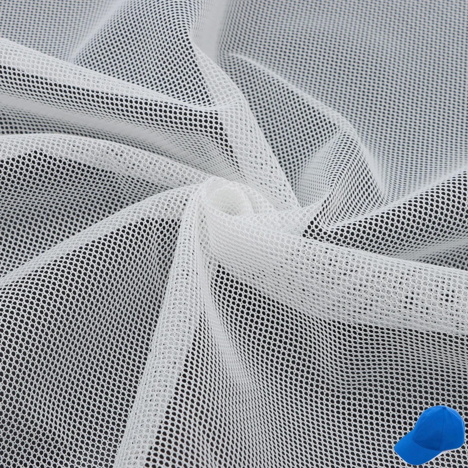 100% Polyester Comfortable Breathable Net Elastic Mesh Fabric Athletic Mesh Fabric For Hat