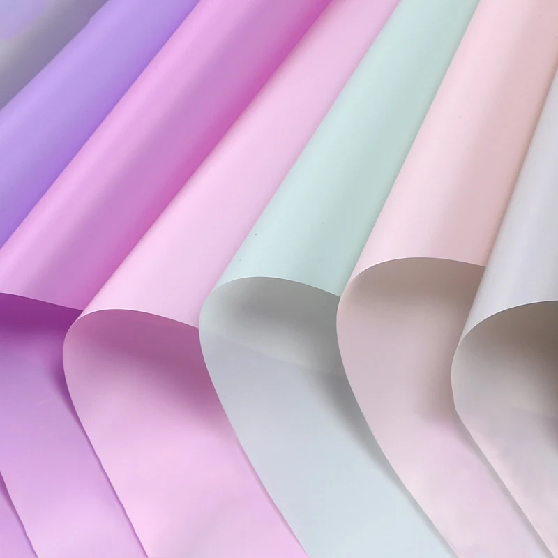 Korean translucent plastic soap flower packaging rose bouquet gift wrapping paper