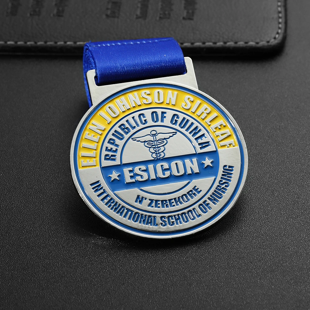 Customized for basketball, football and other ball sports with three color metal paint electroplating medals for souvenir