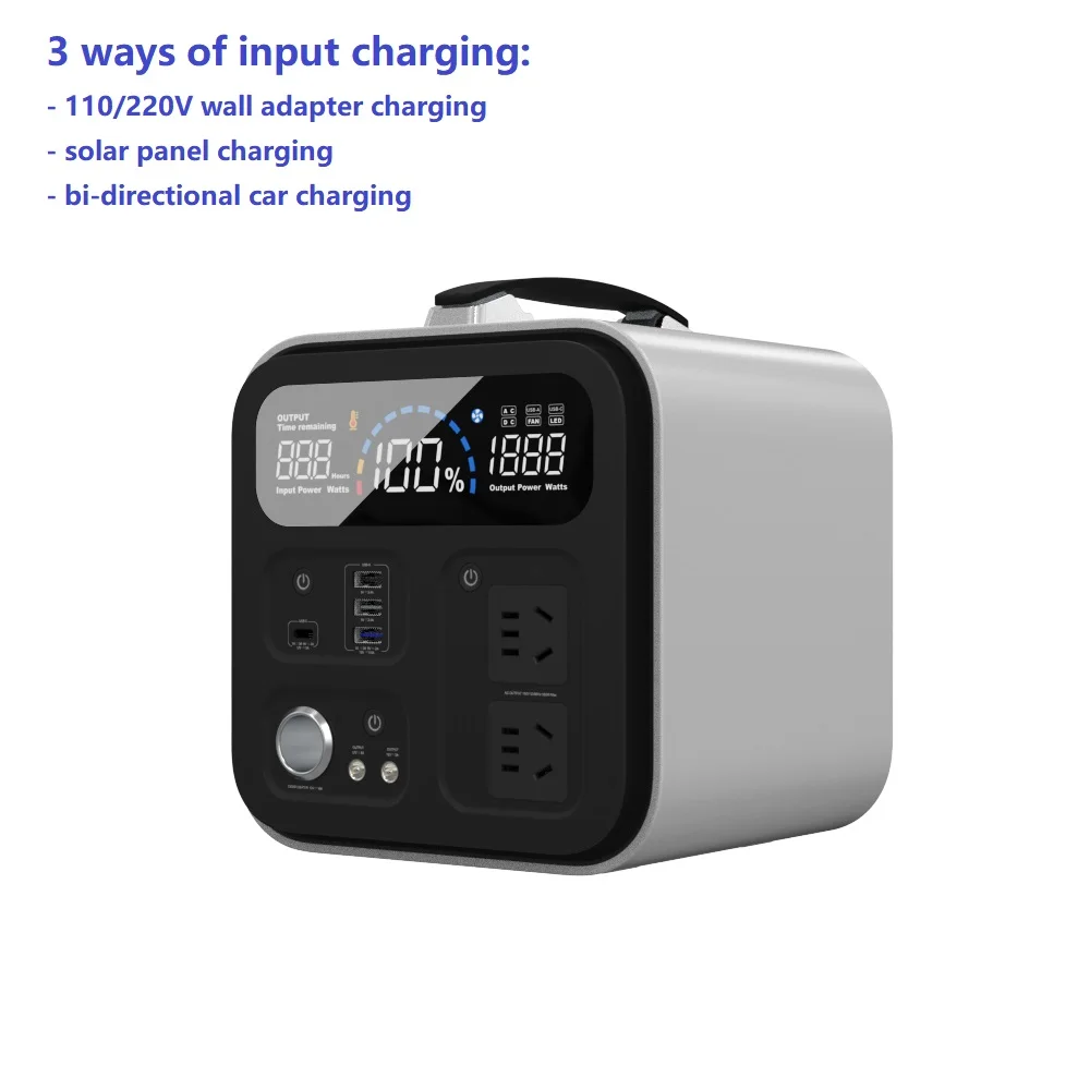 R UA300 UAPOW 300W Portable Solar Generator Power Station 110/220V Universal Socket Outdoor Emergency Wide Application Energy