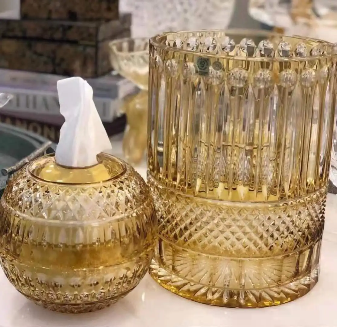 Стеклянная Хрустальная коробка для бумажных салфеток ручной работы, коробка для хранения бумажных салфеток, коробка для зеркальных салфеток, держатель