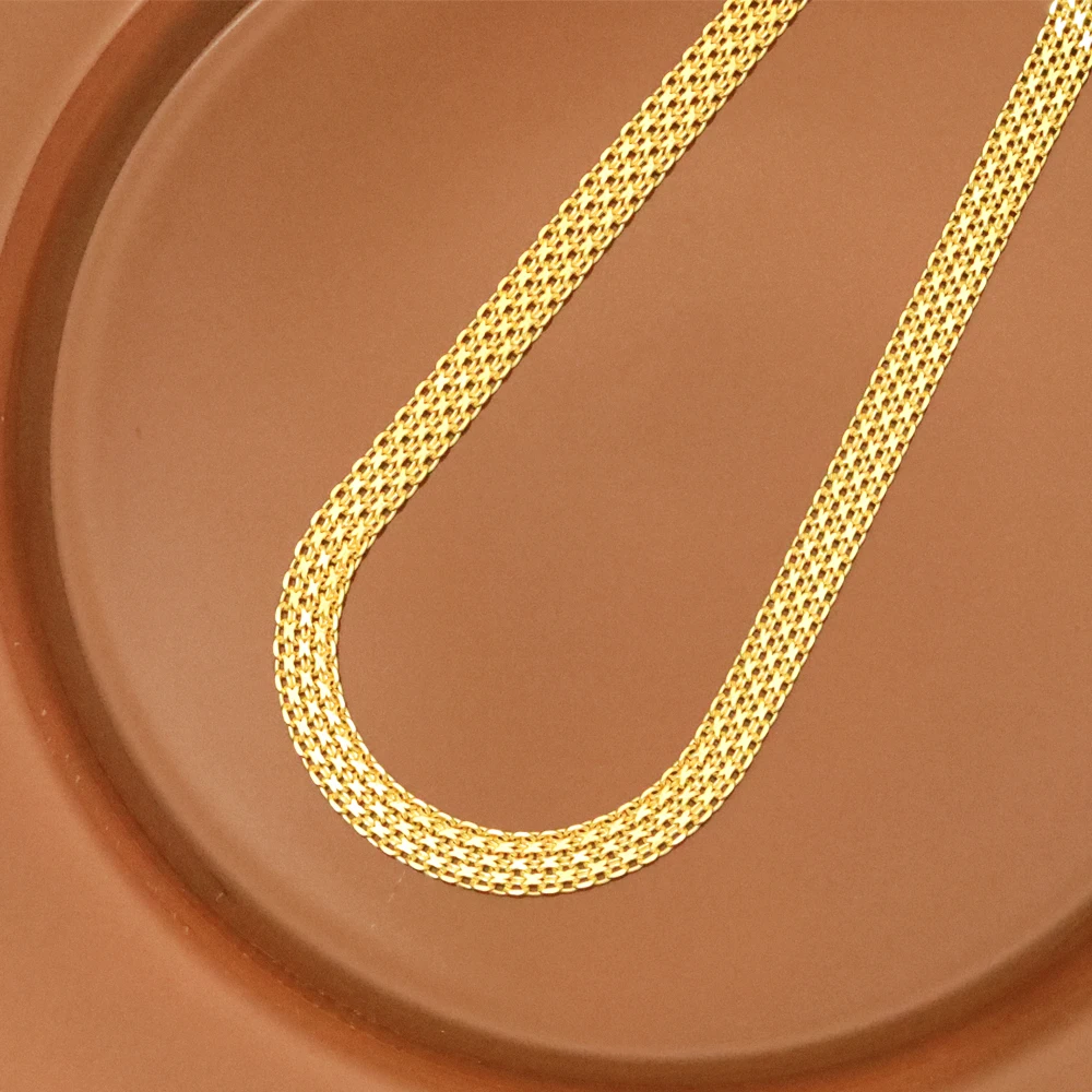 VIANRLA 925 sterling silver  Chunky Wide Chain Layering Statement Necklace