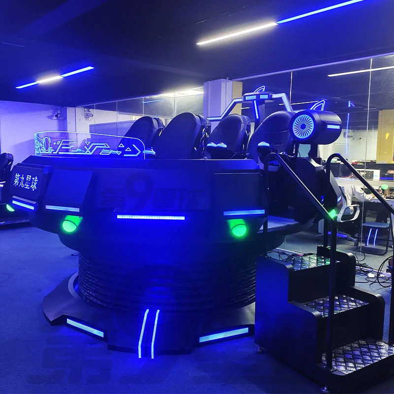 NINED Factory Price VR Arcade VR Motion Chairs Shooting Family Roller Coaster VR Equipment