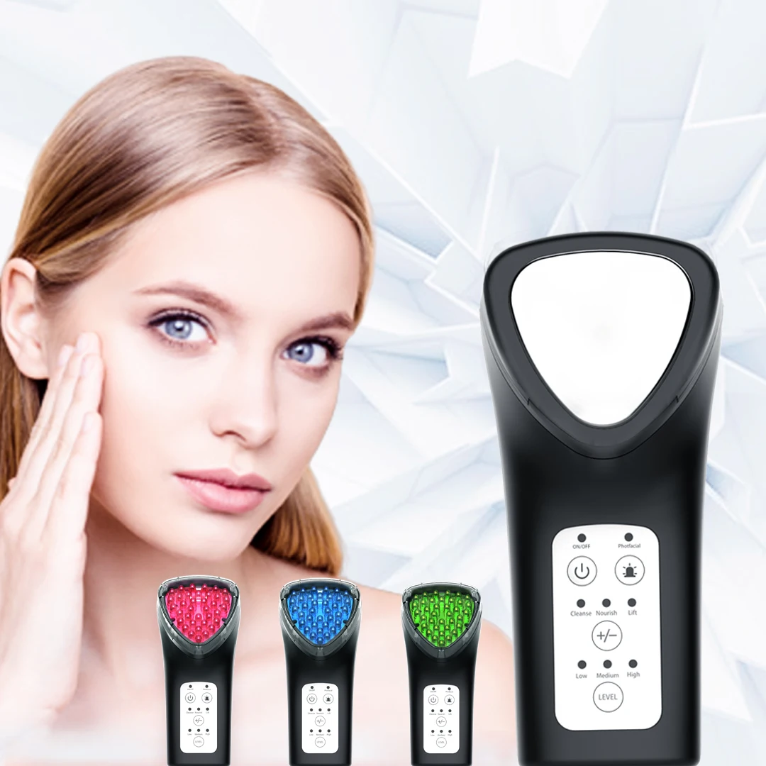 Лидер продаж, J-Style Антивозрастные косметические устройства, многофункциональные светодиодные ионные фотоны 4 в 1