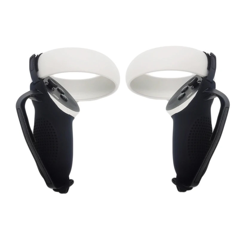 New Arrival Silicone Protective Skin Pits Tension Black Pair for Oculus Quest 2 Touch Controller Grips Cover Accessories