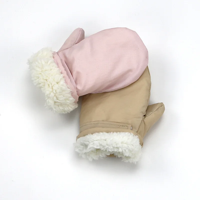 Children winter models solid color accessories newborn warm mitten baby padded fashion ski mitten