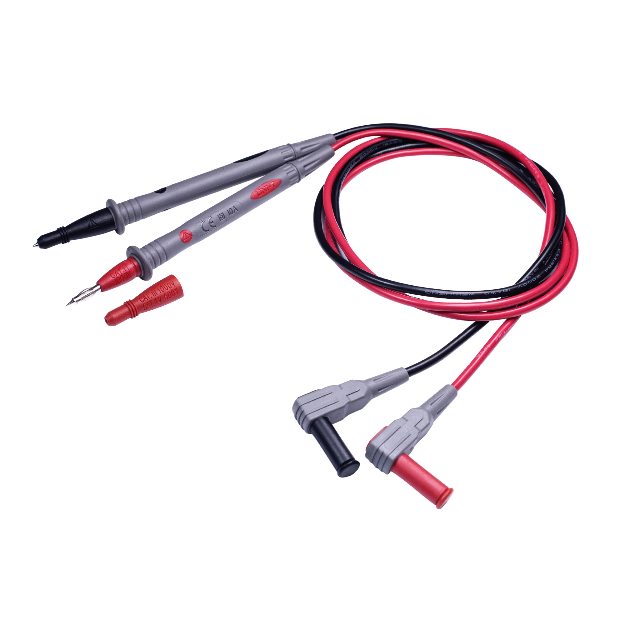 BC5510100 Removable 4mm Lantern Tips 2mm Diameter Probe Tips Insulated Silicone Test Leads