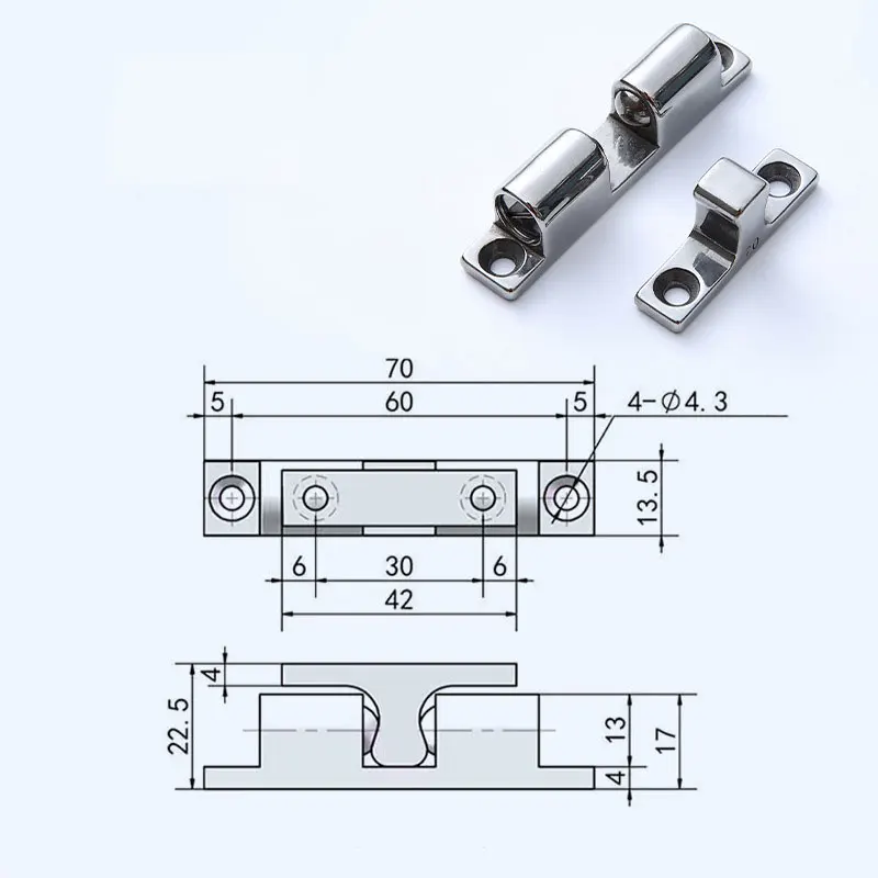 ULW wholesale brass magnet cabinet door catches stainless steels brass double ball catch for cabinet door for kitchen hotel