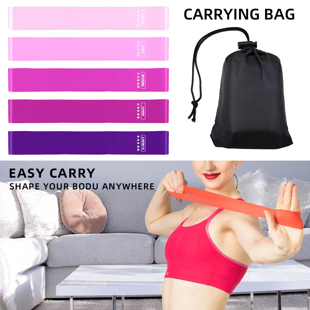 GEDENG TPE Wholesale Gym Workout loop Band Sets  Fitness Exercise Stretch Mini Latex Yoga Custom