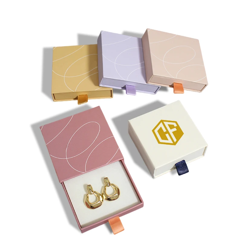 Custom Jewelry Eco-friendly Board Drawer Box Gift Packaging Shipping Cardboard Box and Luxury Packing For Jewelry Boxes