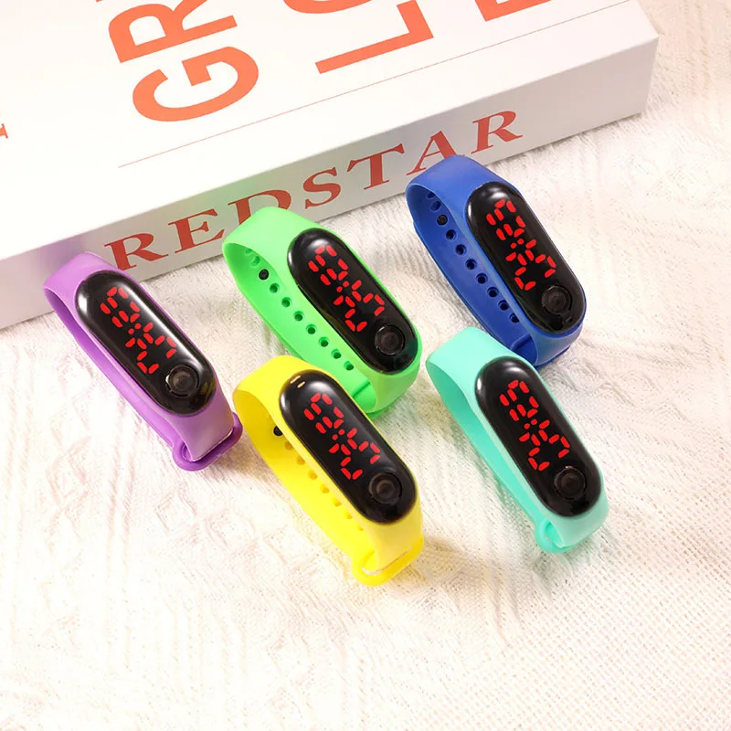 M3 simple button style students fashion casual  gift waterproof touch bracelet wholesale watch