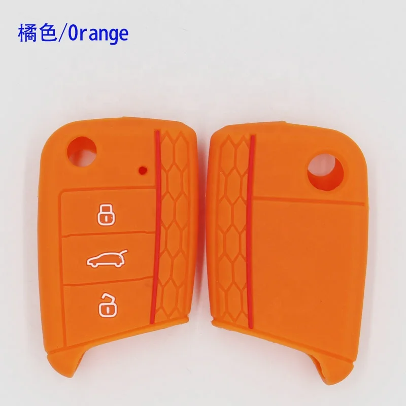For VW Fob Custom Remote Soft Silicone Key Case New Materials Good Price Car Key Cover Customized
