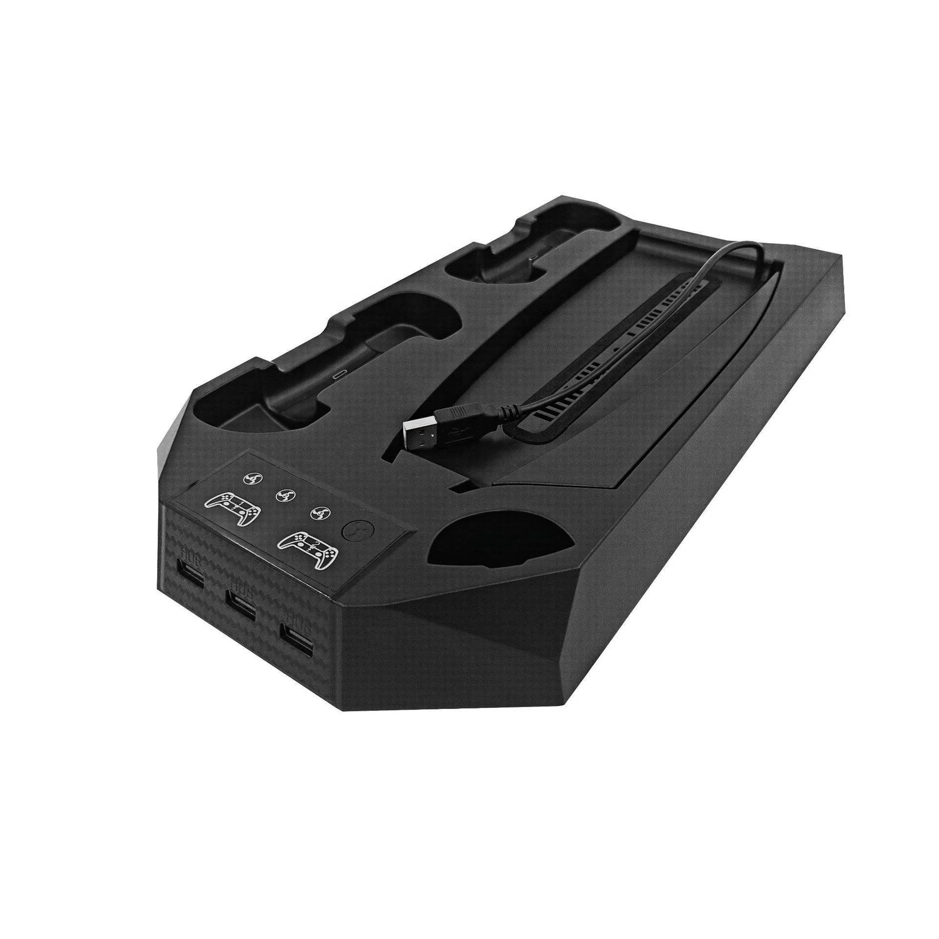 PS5 Console Cooling Fan Vertical Dual Charging Dock Charging Stand For Ps5 Playstation5 Joystick Gamepad For Ps5 Console Control