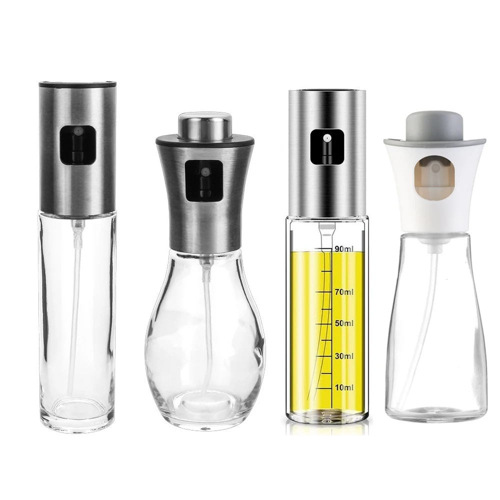 High Quality 100ml Air fryer Sprayer Mister Bottle Pump Glass Oil Pot Leakproof Grill Bbq Sprayer Oilpump Kitchen Cooking Tools