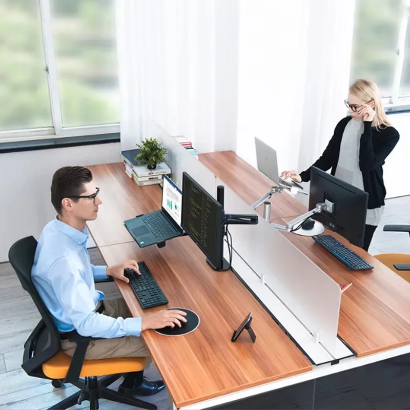 Popular monitor dual screen stand laptop stand suspended combination desktop office lifting bracket raised