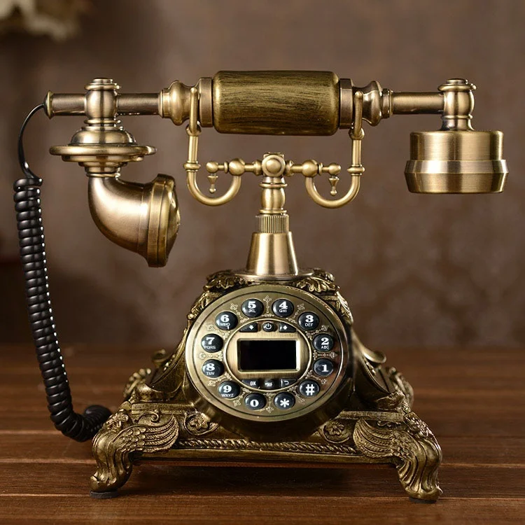 European Royal Luxury High Quality Antique Phones With Screen Wire Rotary Telephones