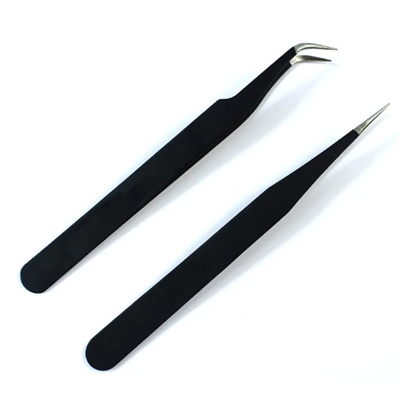 Factory Wholesales Custom Stainless Volume Brow Lash Tweezer Extension Eyebrow Eyelash Tweezer