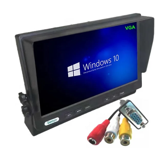 Компьютерные мониторы 10 1 TFT цветной ЖК-дисплей 1024X600 IPS экран с VGA HDMI и AV видео порт напряжением 12-24 В постоянного тока для автомобиля ПК DVD проигрыватель видеодисков