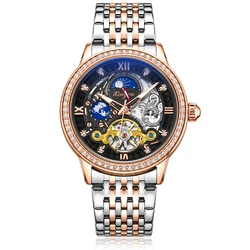 Tourbillon Automatic Mechanical Mens Watch Costom Watches Manufacturer Mechanical Make Custom Watch Luxury Leather
