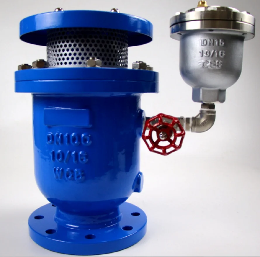 WESDOM DN200 PN16 flange end QT450 CI compound exhaust valve Carx in stock