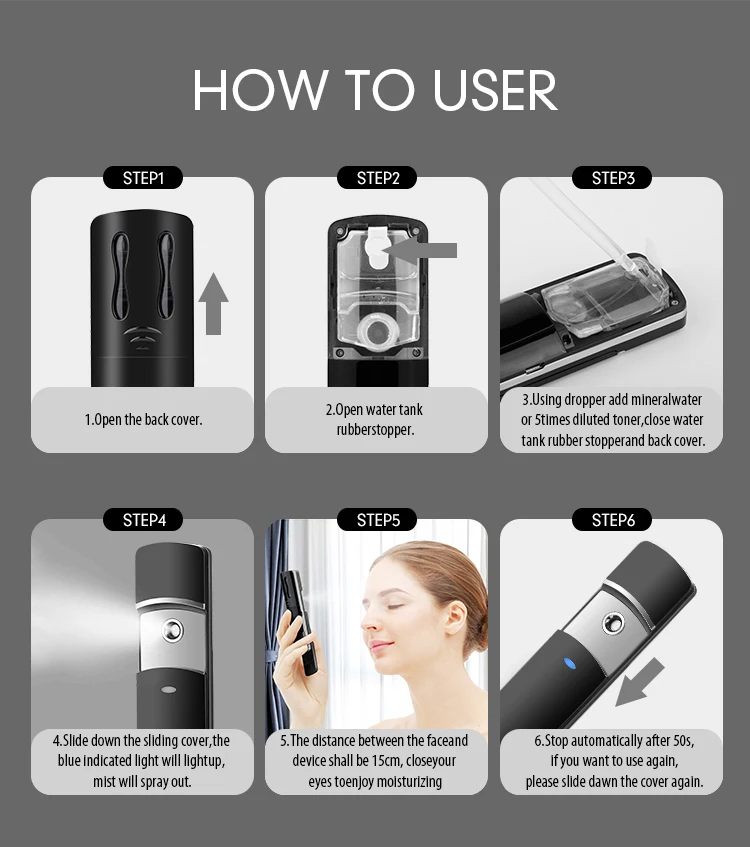 Facial Device 2024 Mini Facial Steamer Hair Steamer For Salon Profesional Facial Spa Face Steam Machine Beauty Household Spray