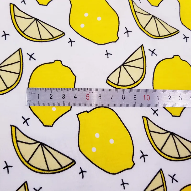 
Wholesale Baby Cotton Interlock Knit Fabric Fruit series of cotton printed flat needle baby cotton cloth 