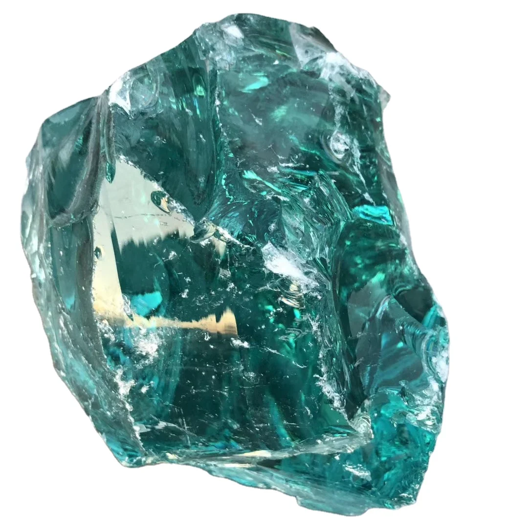 Landscaping natural decorative lake green slag glass rocks