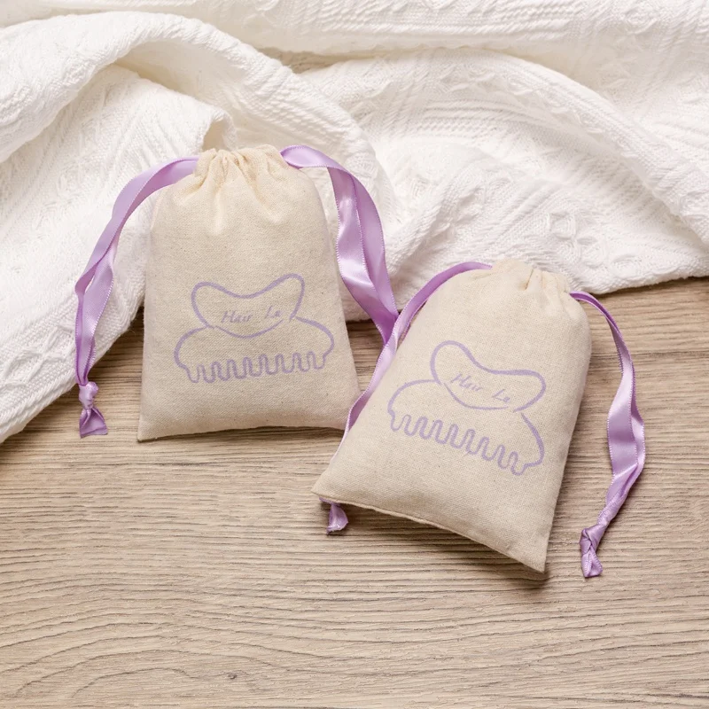Recyclable Custom Small Large Cotton Linen Packaging Dust Bag  Drawstring Bag Cotton Storage Bags For Gifts Toys