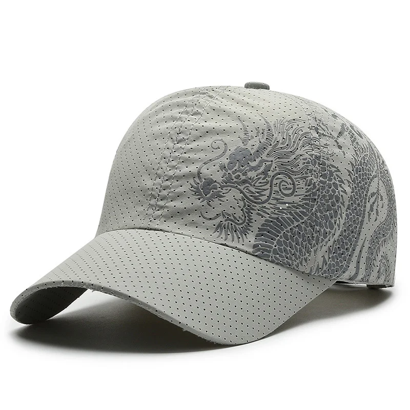 Wholesale Fashion Sport Dragonprinting Hats Baseball Cap dad Hats Embroidery Color For Men