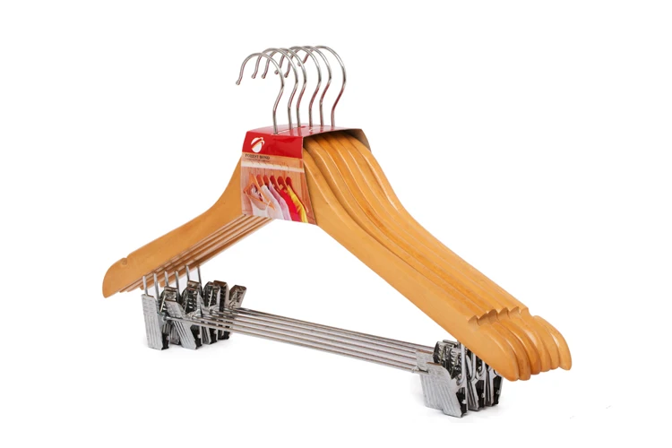 Hot new all kinds of round bar pants wooden hanger