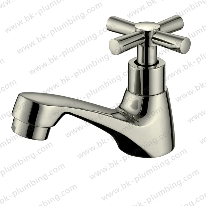 Good Price Good Quality Zinc Alloy Handle Basin Faucet Single Cold Chrome Basin Tap For Bathroom