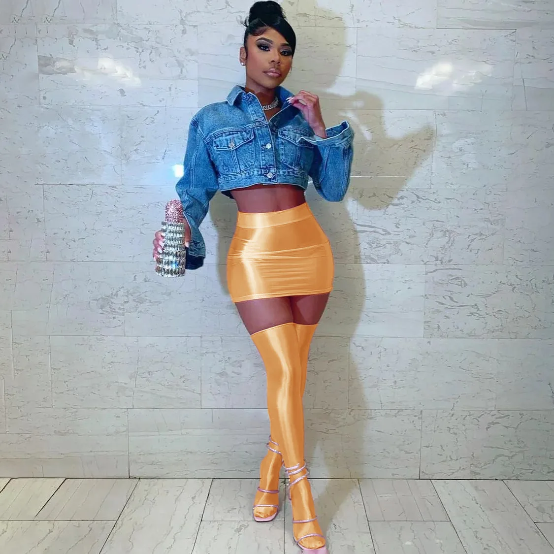 King Mcgreen star Best Selling Ladies Bag hip solid mini skirt Sexy short skirt half stock sets Nightclub Y2K outfits