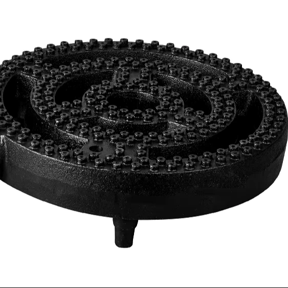 Commercial use cast iron gas ring burner with 1 venturi  stand and 3 rings for restaurant kitchen gas stove