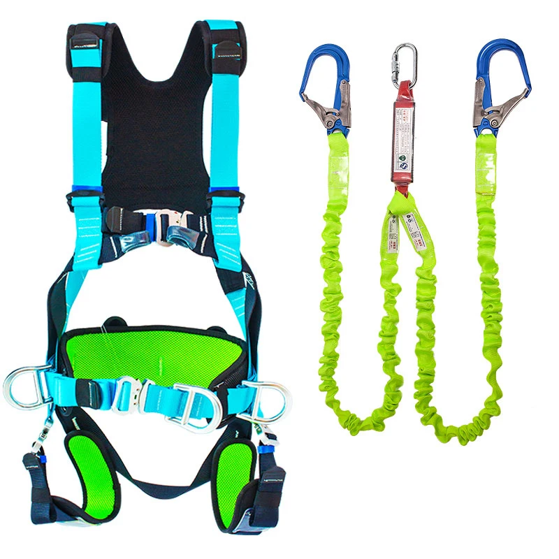 Wind power safety belt work at high altitude whole-body five-point operation and maintenance tower barrel climbing