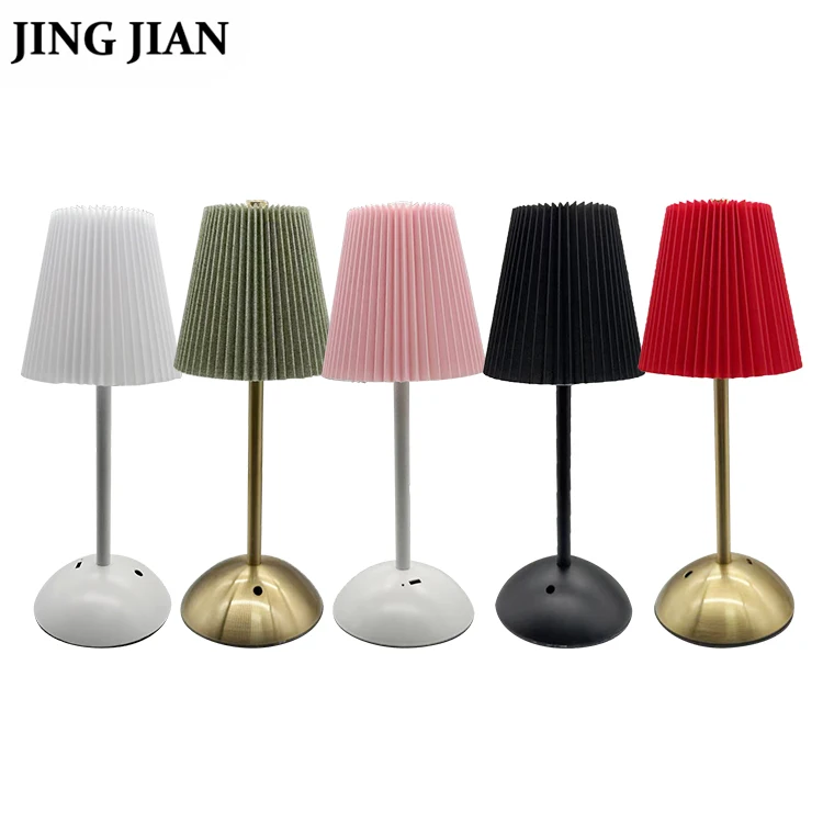 Table Lamp Antique E27 Cloth Lampshades Table Lamp PP Frame Easy Install Detachable Pleated Lamp Shade